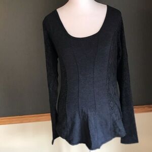 Lululemon Between The Lines Long Sleeve Heathered Inkwell / Desert Snake Size 6